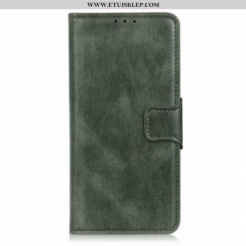 Etui Folio do Oppo Reno 6 5G Dwustronne Zapięcie Z Efektem Skóry